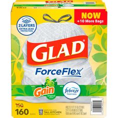 glad forceflex laundry bags are on display