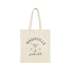 "Nashville Girls Club 2024 Cotton Tote Bag - Ideal for Bachelorette Parties Description: 🎸 Nashville-Style Celebrations! - Gear up for an unforgettable bachelorette party with the chic \"Nashville Girls Club 2024\" tote bag. It's a must-have for any bride-to-be and her friends ready to rock their celebration in the heart of Music City. 👜 Robust & Trendy - Crafted from premium cotton, this tote is both sturdy and lightweight, perfect for carrying everything from party essentials to personal belongings. The bag's trendy design, adorned with \"Nashville Girls Club 2024\", adds a custom flair to your festivities. 💍 Essential for Bachelorette Fun - More than just a functional item, this tote is a memorable keepsake. Ideal for housing party favors, it's a great reminder of the joy and bonding Nashville Bachelorette Gift Bags, Bachelorette Gift Bags, Bachelorette Party Bags, Disco Bachelorette, Girls Trip Gifts, Nashville Bachelorette Party, Country Music Concerts, Nashville Style