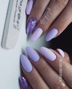 Almond Acrylic Nails, Dream Nails, Classy Nails, Pretty Acrylic Nails, Short Acrylic Nails, Matte Nails, Best Acrylic Nails, Purple Nails, Cute Acrylic Nails