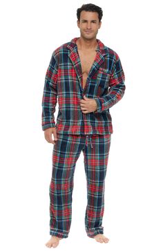 Classic Tartan Plaid Blue Winter Pjs, Bedtime Outfit, Stylish Pajamas, Warm Pajamas, Pajama Lounge, Pj Bottoms, Mens Pajamas Set, Winter Pajamas, Soft Pajamas