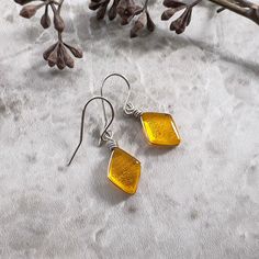 "Earthy Fall Earrings Handmade Glass Autumn Jewelry, Long Silver Yellow Earrings Nature Jewelry Gift for Her, Artsy Earrings Colorful Jewelry 🍁Introducing our Northeastern Autumn Colors Collection! Inspired by the beauty of fall, we've created these accessories to capture the vibrant colors and patterns found in our northeastern forests. The shape reminds us of the crispness of the season with its simple geometric leaf shape. They're perfect for adding a touch of fall color to your outfit or gi Minimalist Glass Earrings For Gift, Handmade Yellow Teardrop Earrings, Handmade Yellow Teardrop Earrings As A Gift, Handmade Yellow Teardrop Earrings Gift, Nickel-free Yellow Jewelry For Everyday, Orange Teardrop Earrings As Gift, Handmade Amber Earrings Gift, Handmade Amber Earrings For Gift, Handmade Orange Teardrop Earrings For Gift