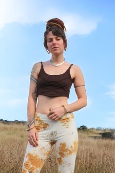 ༻ PsyFusion Crop Top  ༺ Tribal Soul | Sustainable | Earth-kind Fashion ༓ Made from 95% Cotton 5% Lycra ༓ Antique brass clip detail ༓ Super comfy! Perfect for every day wear ༓ Designed in UK and made my small business in India ༓ Available in 2 earthy colours  ༓ Models wears size S/M S/M fits sizes UK 8 - 12  L/XL fits sizes UK 14 - 18 U.K Shipping International Shipping RETURNS ACCEPTED Peace, love & blessings to you, Tribal Soul x Brown Fitted Crop Top For Everyday, Fitted Brown Crop Top For Everyday, Love Blessings, Earthy Colours, Womens Skirts, Cropped Tops, Earthy Colors, 2 Colours, M S