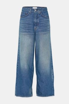 Oversized Dark Wash Jeans With Five Pockets, Relaxed Fit Wide Leg Flare Jeans In Recycled Denim, Oversized High-rise Denim Jeans, Modern Baggy Wide Leg Jeans, Modern Baggy Wide-leg Jeans, Oversized High-rise Jeans For Everyday, Oversized High Rise Jeans For Everyday, High Rise Oversized Jeans For Everyday, Oversized Straight Leg Rigid Denim Bottoms