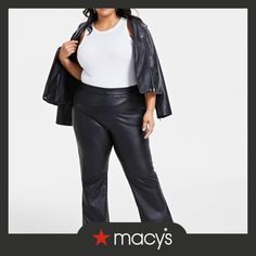 in stock Plus Size Leather Pants, Plus Size Pants, Sports Blazer, Faux Leather Pants, Black Friday Shopping, Cashmere Coat, Deep Black, Plus Dresses, Junior Dresses