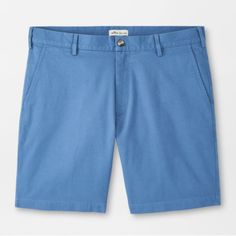 Peter Millar Pilot Twill Shorts Size: 40 Designer's Color Twilight Blue Condition: New With Tag / Never Worn This Versatile, Classic Short Is Made From Ultra-Soft, Lightweight Pima Cotton Twill With A Hint Of Stretch For All-Day Comfort. An Essential Style For Every Warm-Weather Wardrobe. Material: 97% Pima Cotton / 3% Spandex Short 8" Inseam Classic Fit Machine Wash Cold. Lay Flat To Dry Or Dry Clean Tags: Golf Country Club Preppy High End Luxury Designer Golfing Boating Yacht Yachting Resort C Blue Bottoms With Built-in Shorts And 5-inch Inseam, Blue Cotton Shorts With Pockets, Classic Light Wash Cotton Bottoms, Light Blue Cotton Shorts With Pockets, Light Blue Shorts With Pockets For Spring, Cotton Bermuda Shorts In Light Wash, Classic Blue Bottoms With Built-in Shorts, Light Wash Cotton Shorts, Blue Fitted Bermuda Shorts