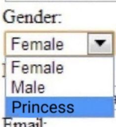 an email form is shown with the name and date for each female male in it