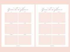 a printable planner with the words you're at one