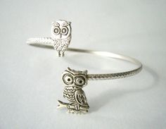 Silver owl cuff bracelet , wrap style, animal bracelet, charm bracelet, bangle Handmade Adjustable Antique Silver Cuff Bracelet, Adjustable Antique Silver Cuff Bracelet With Unique Style, Unique Adjustable Antique Silver Cuff Bracelet, Cute Metal Bracelet Jewelry, Adjustable Antique Silver Metal Cuff Bracelet, Handmade Antique Silver Metal Cuff Bracelet, Handmade Silver Friendship Bracelet, Handmade Silver Bracelet For Friendship, Cute Adjustable Metal Charm Bracelet