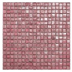 pink glass mosaic tile on a white background