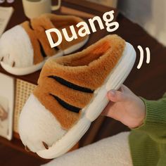 ʕ ๑•ᴥ•ʔ Fluffy Tiger Slippers ʕ ๑•ᴥ•ʔ ʕ ๑•ᴥ•ʔ These cute slippers are a total moo-d ʕ ๑•ᴥ•ʔ ʕ ๑•ᴥ•ʔ Perfect to keep your feet warm and comfy through the winter ʕ ๑•ᴥ•ʔ Casual Soft Platform Slippers With Round Toe, Casual Indoor Platform Slippers With Round Toe, Comfortable Fluffy Slippers With Round Toe, Super Soft Synthetic Slippers With Round Toe, Fluffy Comfortable Round Toe Slippers, Casual Super Soft Slippers With Round Toe, Fluffy Round Toe Comfortable Slippers, Casual Super Soft Round Toe Slippers, Synthetic Scuff Slippers With Round Toe