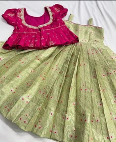 Langa Designs, Pattu Pavadai Designs, Frocks For Kids, Kids Party Wear Dresses, Kids Dress Collection, Kids Blouse Designs, Kids Blouse