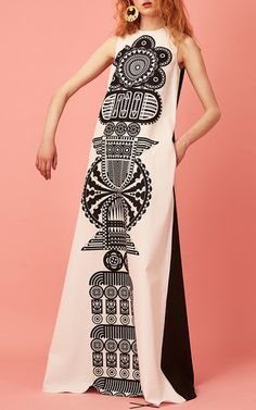 Sleeveless Maxi Dress by Holly Fulton | Moda Operandi African Embroidery, Resort 2017 Fashion, Holly Fulton, Looks Street Style, Abayas Fashion, Abaya Fashion, Fashion 2017, African Dress, African Fashion