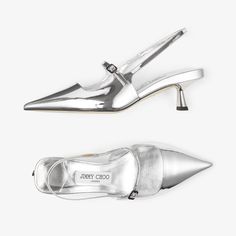 Jimmy Choo Flats, Jimmy Choo Sandals, Pointed Pumps, Liquid Metal, Skirts And Dresses, Silver Pumps, Slingback Shoes, Patent Leather Pumps, And Dresses