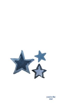 two blue and white stars with the words you're the star