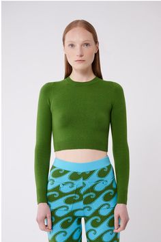 Joostricot Palm Peachskin Long Sleeve Crop Crew – JoosTricot Fitted Green Cropped Sweater With Long Sleeves, Fitted Cropped Sweater With Ribbed Cuffs And Crew Neck, Green Fitted Cropped Sweater With Crew Neck, Fitted Green Cropped Sweater, Green Long Sleeve Crop Top For Fall, Shape Wear, It's Hot, Long Sleeve Crop, Shapewear