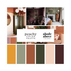 the color palette is peachy, brown, and green with an assortment of different colors