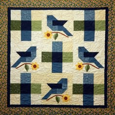 Indigo Song Wall Quilt Patterns, Nancy Zieman, Butterfly Quilt, Applique Quilt Patterns, Quilt Care, Barn Quilt Patterns, Bird Quilt