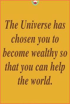 the universe has chosen you to become healthy so that you can help the world