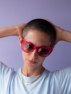 Introducing The Pixie Pink – an easy-to-wear cateye shape in a bold and statement-making pink crystal color. These sunglasses aren't just an accessory; they're a fashion-forward choice that adds a pop of color to your look. The lenses, in a super cool and flattering brown with a flash, bring an extra level of style to The Pixie Pink. The flash effect ensures that your eyes are subtly concealed, adding an air of mystery to your gaze. Consider these your party shades, but who says every day can't be a party day? The Pixie Pink frames are designed to bring a playful and vibrant touch to your everyday style, making a bold statement wherever you go. Step into the world of fashion and fun with The Pixie Pink – where easy wear meets bold style, and every day is an opportunity to celebrate with yo Flash Effect, Pink Frames, Pink Crystal, The Flash, Bold Fashion, Super Cool, Easy Wear, World Of Fashion, Cat Eye Sunglasses