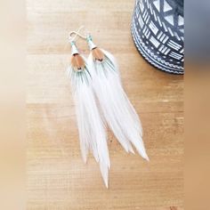 Light Ginger, White Rooster, Boho Wedding Earrings, Statement Earrings Wedding, Earrings Western, Witch Shop, Rooster Feathers, Witchy Crafts, Western Earrings