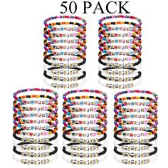 Material: Alloy+Plastic Color: Multicolor Great Gift Idea: The bracelet with WWJD is a good choice for party, holiday, travel, and daily life. It is a surprise for your loved ones on Christmas, Birthday, Anniversary, Celebration, Valentine's Day, Wedding, Engagement, Congratulations, Party.  Specification:            Inner Perimeter:6.5"(16.5cm)         Width: 0.2"(5mm)   Brand Unbranded Metal Brass Style Beaded Material Plastic UPC Does not apply MPN Does not apply Type Bracelet Closure Slide Item Length 6.5 in Occasion Christmas Theme Hobby & Craft 20/30/40/50 Pack Beaded WWJD Bracelets What Would Jesus Do Fundraiser Wristbands Material: Alloy+Plastic Color: Multicolor Great Gift Idea: The bracelet with WWJD is a good choice for party, holiday, travel, and daily life. It is a surprise fo Wwjd Bracelet, What Would Jesus Do, Birthday List, Wristbands, Beaded Material, Bracelets And Charms, Hobbies And Crafts, Christmas Themes, Fashion Watches