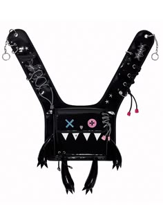 The price is for a bag only, others are not included. Punk Style Standard Backpack For Everyday Use, Edgy Standard Backpack For Everyday Use, Punk Style Travel Backpack, Punk Style Backpack With Adjustable Strap, Punk Style Standard Travel Backpack, Edgy Standard Backpack For Travel, Punk Style Travel Backpack Bag, Rabbit Monster, Bunny Monster