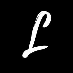 the letter l is painted in white on a black background