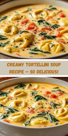 creamy tortellini soup recipe so delicious