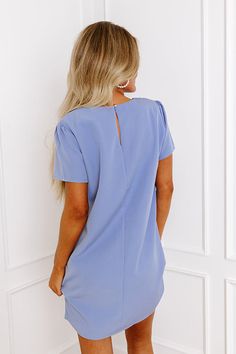 - This adorable dress is simply the sweetest! - Fully lined material - A crew cut neckline with back button closure and a keyhole detail - Short sleeves - A relaxed silhouette that ends in a straight mini dress length hemline Simple Mini Dress, Crew Cut, Crew Cuts, Cute Dresses, Dress Length, Short Sleeves, Mini Dress, Luxury Fashion, Fashion Trends