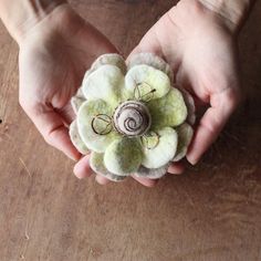 Wonderful flower brooch is absolutely one of a kind. Add a touch of elegance to your fall wardrobe with this unique Felt Flower Brooch Pin. This OOAK creme shawl pin features beautiful olive green and beige wool, decorated with  copper wire accents, making it the perfect accessory for your autumn outfits. → Size: * diameter 11 cm → Materials: * copper wire * wool → All jewelry ships individually gift wrapped in a box, perfect for giving or treating yourself! → Have questions? * Need other quantity / customization / other questions? - Contact me Cream Flower Brooch As A Gift, Cream Flower Brooch For Gift, Shawl Pin, Felt Jewelry, Scarf Pin, Wonderful Flowers, Felt Brooch, Shawl Pins, Felt Flowers