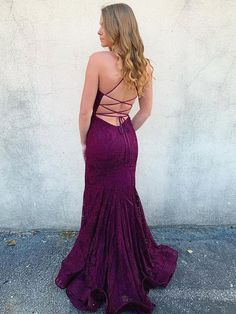 Silueta: Sirena
Cintura: Natural
Longitud de la manga: sin mangas
Tela: Encaje
Color mostrado: Púrpura
Sujetador integrado: sí Purple Red Prom Dress, Royal Purple Prom Dress, Plum Prom Dress, Dark Purple Prom Dresses, Dark Purple Prom Dress, Grade Dresses, Formal Dresses Mermaid, Prom Dresses Backless, Purple Prom Dresses