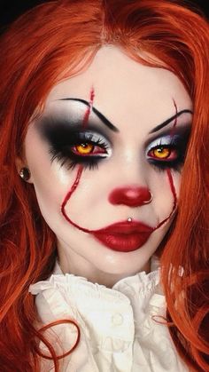 Carnaval Make-up, Makeup Clown, Fantasy Make-up, Halloween Nails Diy