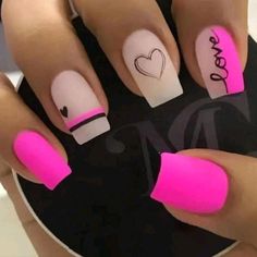 Ready To Ship Style - Heart & Love Pattern Nails - Pink, Black, & Off White - Matte Shape - Long Quantity - Set Of 24 Nails In Sizes Tiny To Large! This Means No Need To Size Your Nails Before Purchase! 1 File And Adhesive Strips. Buy More Of Any 24-Pc Nail Set And Save! Buy Two Or More 24-Pc Nail Sets For $8 Each. Please Look At All My Press On Nails. Create A Bundle, Or I Can Create A Bundle For You. New To Poshmark? Use Code Namastebrunette To Create An Account And Receive $10 Off Your First Pedicure Art, Pattern Nails, Fingernail Art, Valentine Nail, Nails 2018, February Nails, Heart Nail Art, Love Pattern, Nail Sets