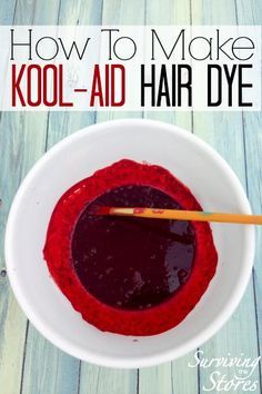 How to make Kool-Aid hair dye! It is so easy and looks great! How To Dye Hair, Kool Aid Hair Dye, Kool Aid Hair, Dye Hair, Everyday Hacks, Kool Aid, Hair Dye, Belleza Natural, Hair Dos