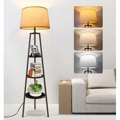 a lamp that is on top of a stand