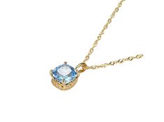 Bella Luce® aquamarine and white diamond simulants 3.79ctw square cushion and round, Eterno™ 18k yellow gold over sterling silver March birthstone pendant with chain. Includes a 18" L  x 0.03" W singapore chain that has a 2" extender and lobster claw clasp closure. The pendant measures approximately 0.38" L x 0.38" W and has a 3mm bail. Gold Cushion Cut Birthstone Jewelry, Gold Jewelry With Cushion Cut Birthstone, Luxury Light Blue Round Jewelry, Gold Jewelry With Diamond-cut Blue Topaz, Gold Blue Topaz Jewelry With Diamond Cut, Fine Jewelry With Light Blue Diamond Accents, Fine Jewelry Light Blue With Diamond Accents, Fine Jewelry Light Blue Jewelry With Diamond Accents, Light Blue Jewelry With Diamond Accents