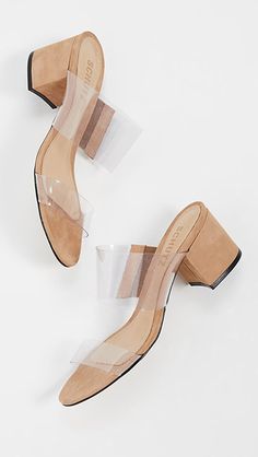 Schutz Victorie Slides | SHOPBOP Chunky Block Heels, Rubber Heels, Luxury Women, Strappy Sandals, Fun Bags, Unique Fashion, Heeled Mules, Mule Shoe, Block Heels