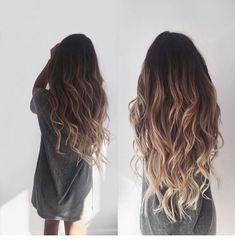 Brunette Long Hair Color Ideas, Taupe Balayage Hair, Long Hair Extensions Styles, Brown Hair With Blonde Ends, Brunette Hair Highlights, Long Hair Ombre, Black Haircut Styles, Black To Blonde Hair, Beautiful Highlights