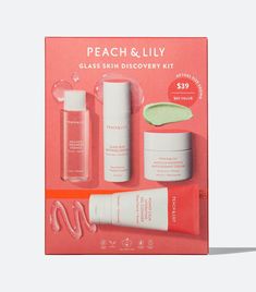 Peach & Lily Glass Skin Kit - Korean Glass Skin Kit | Peach & Lily Peach Lily, Korean Glass Skin, Skin Essence, Peach And Lily, Licorice Root Extract, Gel Cleanser, Skin Serum, Glass Skin, Lavender Oil