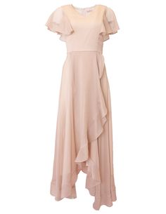 Callie Dress in Champagne Chiffon – Ivy City Co Beige Chiffon Party Dress With Ruffles, Beige Chiffon Dress With Ruffles For Party, Chiffon Wedding Dress With Short Sleeves, Beige Chiffon Dress With Ruffles, Elegant Short Sleeve Chiffon Dress For Evening, Elegant Chiffon Dress With Short Sleeves For Evening, Elegant Summer Chiffon Bridesmaid Dress, Short Sleeve Chiffon Dress For Wedding, Short Sleeve Chiffon Party Dress With Ruffles