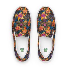 Women's Batik Inspired Print slip-on canvas shoes, Women's Casual Summer Shoe Made for comfort and ease, these Women's Slip-On Canvas Shoes are stylish and the ideal piece for completing an outfit. Equipped with removable soft insoles and rubber outsoles, it's also easy to adjust them for a better fit. *  100% polyester canvas upper side *  Ethylene-vinyl acetate (EVA) rubber outsole *  Your brand on the box, insole, and tongue of the shoe  *  Breathable lining, soft insole *  Elastic side accen Summer Cotton Slip-on Sneakers, Cotton Slip-ons For Summer, Multicolor Slip-ons For Summer, Summer Cotton Slip-ons, Multicolor Low-top Casual Slip-ons, Casual Multicolor Low-top Slip-ons, Multicolor Slip-on Sneakers For Spring, Textile Slip-on Canvas Shoes With Rubber Sole, Comfortable Multicolor Slip-on Sneakers For Summer