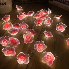 light pink aesthetic flower shaped led fairy lights Cherry Blossom Fairy, Outdoor Christmas Garland, Love Decorations, Christmas Decorations Garland, Red Blossoms, Christmas Decorations Wreaths, Light Pink Flowers, Floral Rosa, Led Fairy Lights