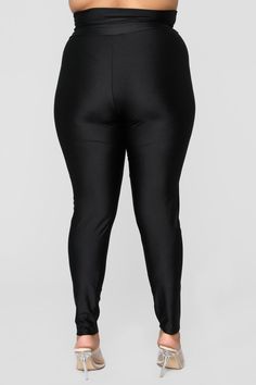 plus-size High Waist Tight Nylon Bottoms, Black Elastic Leggings, Elastic Black Elastane Leggings, Micro-elastic Black Bottoms For Night Out, Black Micro-elastic Pants, Thigh-high Compression Bottoms For Night Out, Black Full-length Stretch Tights, Black Stretch Elastane Leggings, Black Full Length Tights For Party