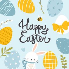 an easter card with the words happy easter