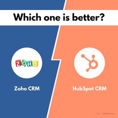 two different logos with the words which one is better? and zoh crm