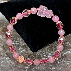 Hello Kitty crystal bead bracelet and bag chain collection Rose Quartz Beaded Crystal Bracelet As Gift, Rose Quartz Beaded Bracelet With Faceted Beads As Gift, Elegant Hand-strung Charm Bracelet Gift, Crystal Bracelet With Round Beads As Gift, Round Crystal Bead Bracelet As Gift, Gift Beaded Bracelets With Round Stones, Elegant Charm Bracelet With Faceted Beads As Gift, Elegant Charm Bracelet With Round Beads For Healing, Beaded Bracelets With Round Stones For Gifts