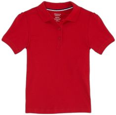 Classic Red Fitted T-shirt, Classic Fitted Red T-shirt, Red Collared Top For School, Red Short Sleeve Tops For School, Red Polo Shirt, Polo Shirt Colors, Red Polo, Polo Shirts, French Toast