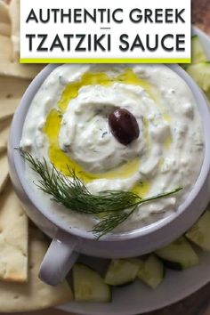 an image of a bowl of greek tzatziki sauce