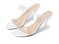 Stuart Weitzman Kristal Clear Sandal - Women's Shoes : Clear/White : Walk in confidence, wearing the Stuart Weitzman Kristal Clear Sandal. Synthetic upper. Leather and synthetic lining. Leather sole and insole. Imported. Measurements: Heel Height: 3 in Weight: 7 oz Product measurements were taken using size 9, width B. Please note that measurements may vary by size. Weight of footwear is based on a single item, not a pair. Clear Sandals, Clear White, Product Reviews, Stuart Weitzman, Walk In, Wedding Shoe, Women's Shoes, Womens Sandals, Heel Height