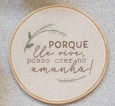 a cross stitch pattern with the words porque and posso cremo amanhia